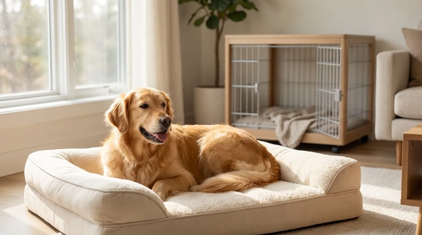 大型犬用ベッド・クレートおすすめ7選【2026年最新】ゴールデンレトリバーに合うサイズも解説